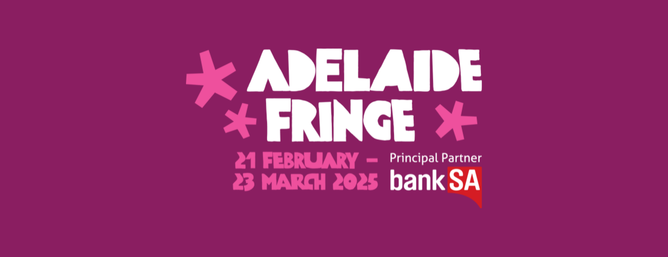 Image is of the Adelaide Fringe Festival logo.