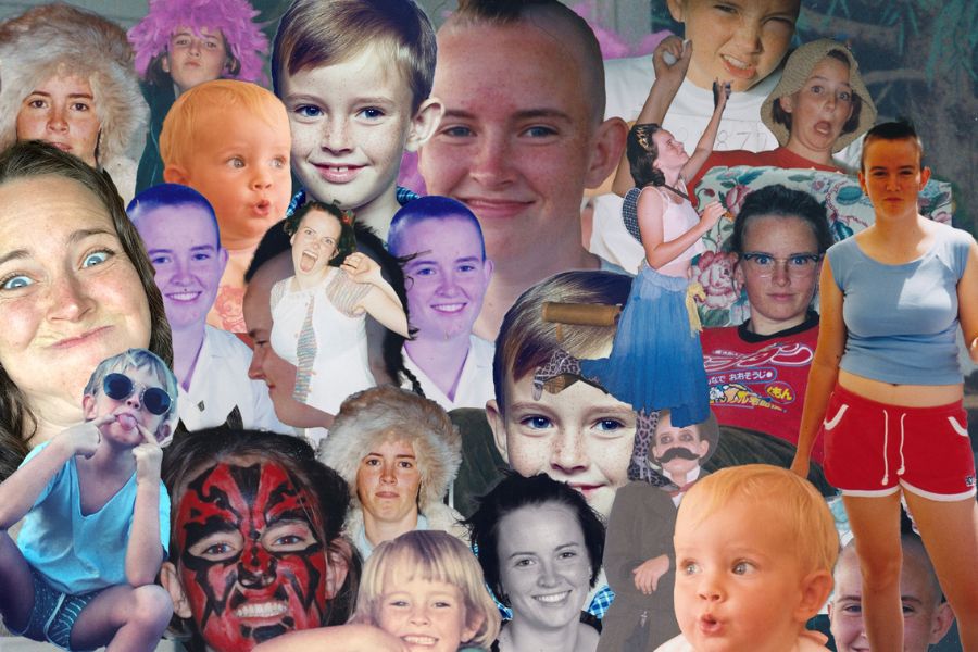 Collage of Zoe Coombs Marr through the years