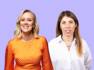 Alex Ward & Claire Hooper purple background