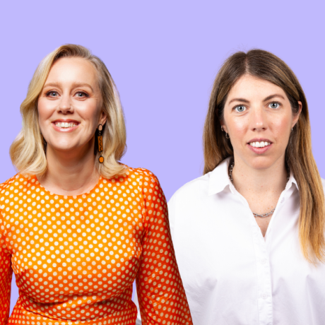 Alex Ward & Claire Hooper purple background