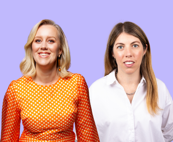 Alex Ward & Claire Hooper purple background